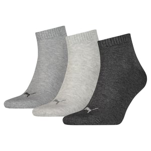 Puma Unisex Kwartaaltraining voor volwassenen (Pakket van 3) (Grijs)