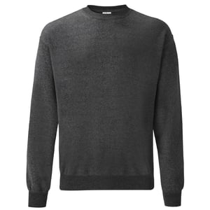 Fruit Of The Loom Heren Set-In Belcoro® garen Sweatshirt (Donker Heather)