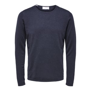 Selected Sweaters Rocks Knit Crew Neck Dark Sapphire Blauw