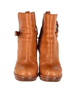 Acne Studios Cypress Con Enkellaarsjes van Bruin Leer