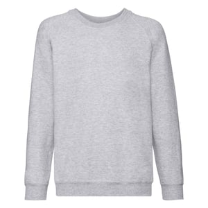Fruit of the Loom Kinder/Kids Klassiek Heather Raglan Sweatshirt (Heide Grijs)