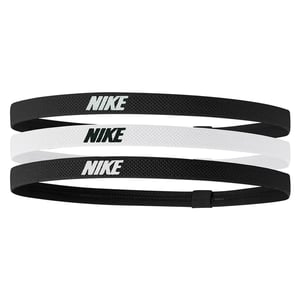 Nike 2.0 Elastische Hoofdband (Set van 3) (Zwart/Wit)