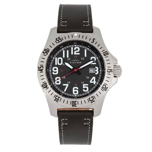 Elevon Aviator horloge met leren band en datum