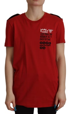 Dolce & Gabbana Rode Amor Vincit Omnia Crewneck Dames T-shirt