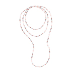 OPERA ketting kralen zoetwater 6-7mm veelkleurige lengte 160 cm