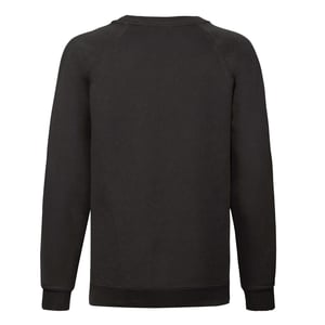 Fruit of the Loom Klassiek Raglan Sweatshirt voor kinderen/Kinderen (Zwart)