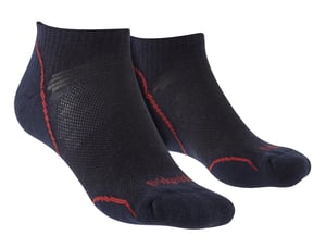 Bridgedale - Heren Wandelsokken Merino Laag - Marineblauw / Rood