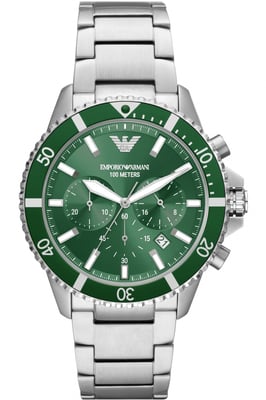 Emporio Armani Diver Heren Silver Watch AR11500
