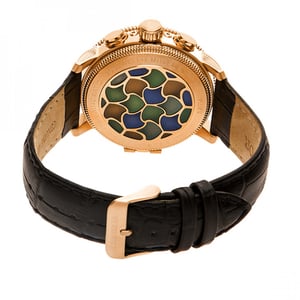 Heritor Automatic Aura herenhorloge met half skelet en lederen band
