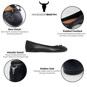 Windsor Smith Zwarte Leren Mocassin Platte Schoenen - Babydoll