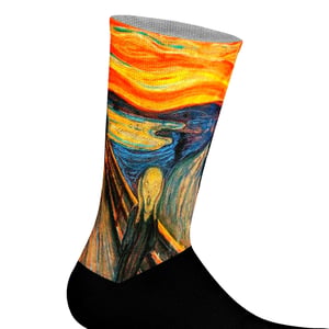 Lange uniseks sokken met elastische print