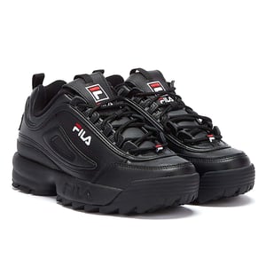Heren Dames Fila Disruptor II Premium Sportschoenen - (Zwart / Wit / Fila Rood)