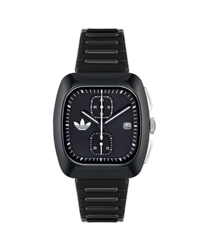 Adidas Originals Retro Wave Twee Chrono Unisex Zwarte Horloge AOSY24533