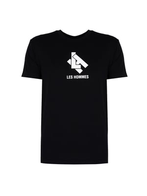Les Hommes T-Shirt New Logo Mannen zwart