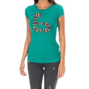 Dames-T-shirt met korte mouwen en ronde hals ADM0083