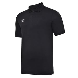 Umbro Heren Essential Poloshirt (Zwart/Wit)