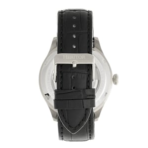 Heritor automatisch Gregory semi-skelet lederen band horloge