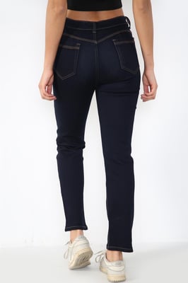 Magic Shaping hoog getailleerde jeans met rechte pijpen voor dames in indigoblauw