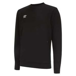 Umbro Heren Pro Stacked Logo Fleece Pullover (Zwart/Wit)