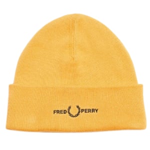 Fred Perry grafisch logo Golden Hour gele muts