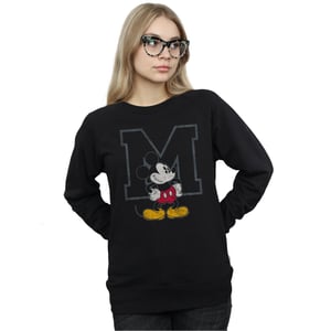 Disney Dames/Dames Klassiek M Mickey Mouse Sweatshirt (Zwart)