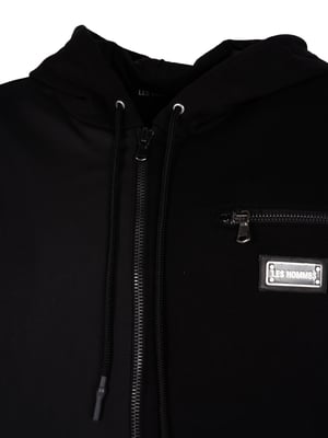 Les Hommes blouse Zip Hoodie Mannen zwart