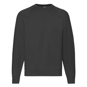 Fruit Of The Loom Heren Raglan Mouwen Belcoro® Sweatshirt (Zwart)