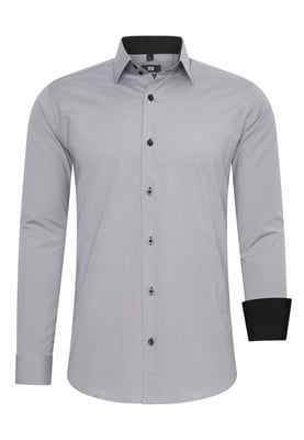 Rusty Neal Overhemden Overhemd Slim Fit Grijs