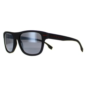 Hugo Boss BOSS 1322/S BLX T4 matzwart rood zilver spiegel zonnebril