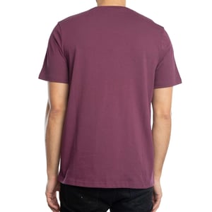 Donkerpaars T-shirt met Lyle & Scott-logo op de borst