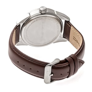 Morphic M63-serie horloge met leren band en datum