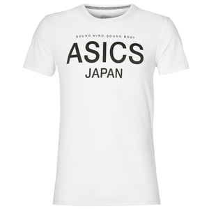 Asics Logo Heren Wit T-Shirt