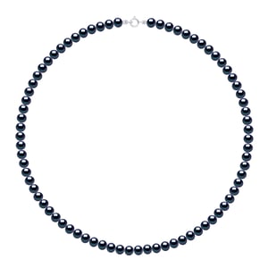 Ketting van echte gekweekte zoetwaterparels semi rond 5-6 mm