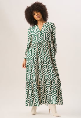 Maxi-jurk met lange mouwen