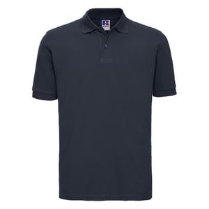 Russell Heren Klassiek Piqué Katoenen Polo Shirt (Franse marine)