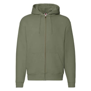 Fruit of the Loom Unisex Adult Premium Full Zip Hoodie (Klassieke Olijf)