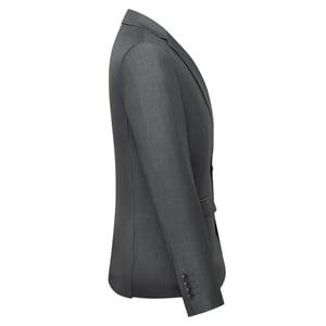 Donkergrijze blazer Blazer met twee knopen