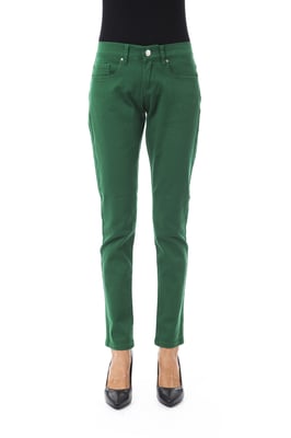BYBLOS Vrouwen Groen Katoenen Jeans & Broek