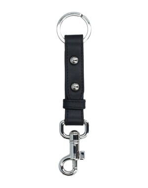 Dolce & Gabbana Heren Zwarte Leren Sleutelhanger