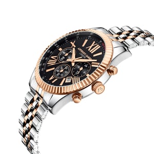 Met de hand gemonteerd, limited edition tweekleurig Chrono Sports Automatic-horloge van Anthony James - garantietermijn van 5 jaar