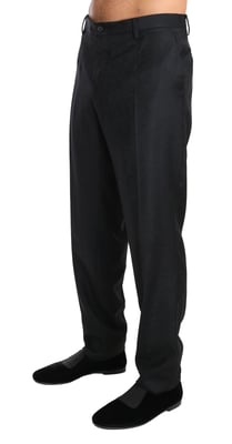 Dolce & Gabbana Grijze Katoenen Patroonde Formele Broek