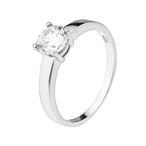 Solitaire 7 mm zilver zirkoniumoxide 925 - perfectie