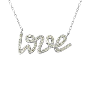 Ketting "liefde" zilver zirkoniumoxiden 925