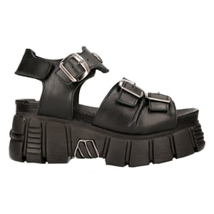 New Rock Unisex metalen Zwarte Punk Sandaal Laarzen - M-BIOS101-C2