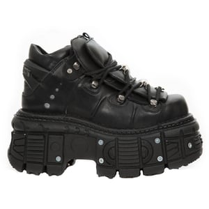 New Rock unisex metalen zwart lederen gotische laarzen - M-TANK106-C2