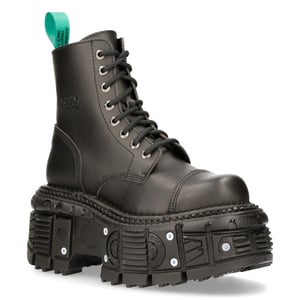 New Rock Vegan lederen gevechtsplatformlaarzen - TANKMILI083C-V2