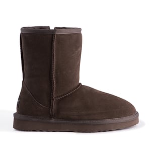 Aus Wooli "Cronulla" Australië Mid Calf Sheepskin Boot, Chocolade