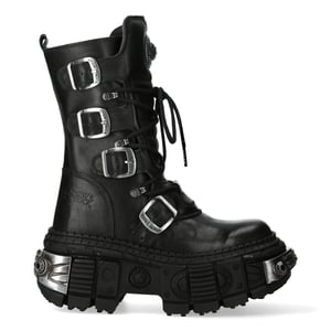 New Rock halfhoge gotische leren laarzen-WALL1473-S3