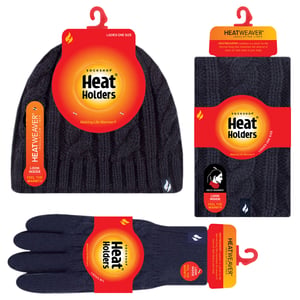 Heat Holders dameshoed, nekwarmer handschoenen set - Marine