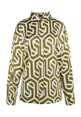 Dreimaster overhemdblouse Dames Gebroken wit olijf